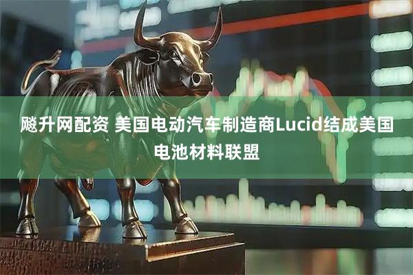 飚升网配资 美国电动汽车制造商Lucid结成美国电池材料联盟