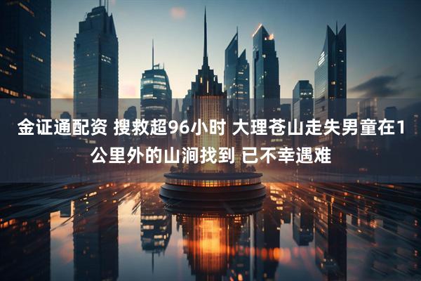 金证通配资 搜救超96小时 大理苍山走失男童在1公里外的山涧找到 已不幸遇难
