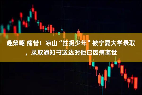 趣策略 痛惜！凉山“拄拐少年”被宁夏大学录取，录取通知书送达时他已因病离世