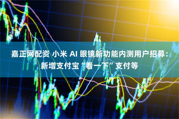 嘉正网配资 小米 AI 眼镜新功能内测用户招募：新增支付宝“看一下”支付等
