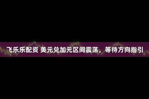 飞乐乐配资 美元兑加元区间震荡，等待方向指引